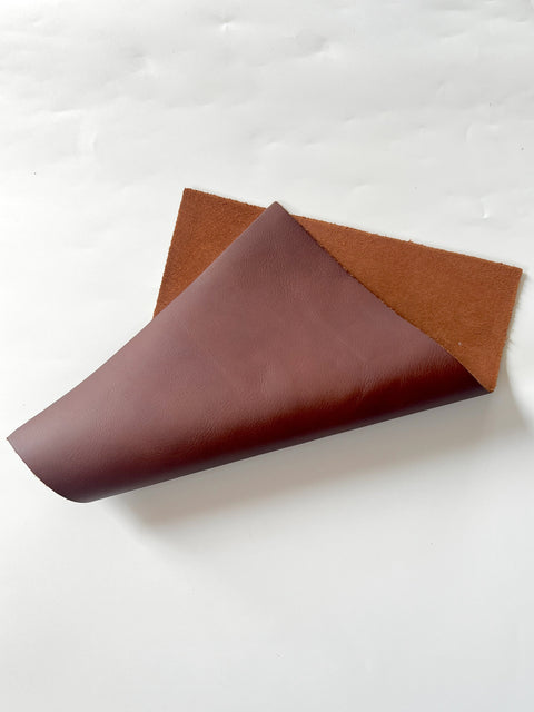Bourbon Distressed Cowhide Leather: 8.5'' x 11'' Pre-Cut Pieces