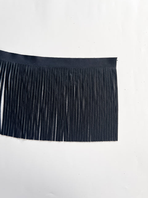 Cowhide Leather Fringe (1/4" Wide x 7" Long) – Natural Grain Cowhide, Chrome-Tanned, Sold by the Foot