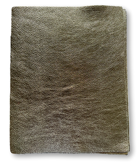 Pewter Metallic Cow Leather: 8.5'' x 11'' Pre-Cut Pieces