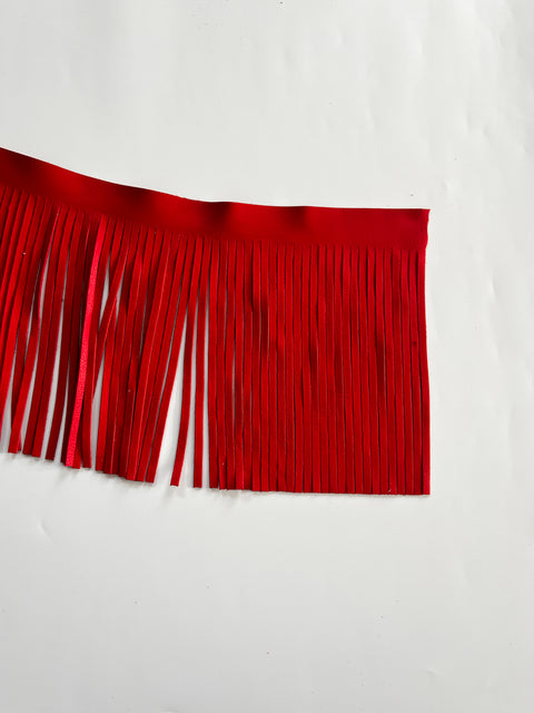Cowhide Leather Fringe (1/4" Wide x 7" Long) – Natural Grain Cowhide, Chrome-Tanned, Sold by the Foot
