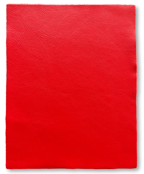 Red Natural Grain Cowhide Leather: 8.5" x 11" Pre-Cut Pieces