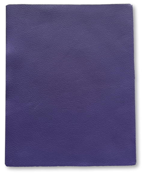 Violet Natural Grain Cowhide Leather: 8" x 11.5" Pre-Cut Pieces