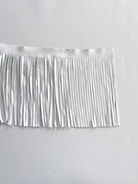 Cowhide Leather Fringe (1/4" Wide x 7" Long) – Natural Grain Cowhide, Chrome-Tanned, Sold by the Foot