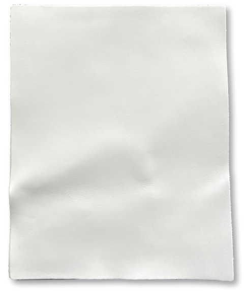White Smooth Cow Natural Grain Cowhide Leather: 8.5'' x 11'' Pre-Cut Leather Pieces