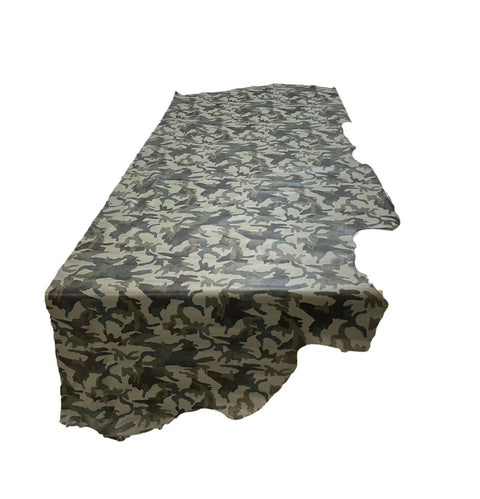 Granite Camouflage Printed Natural Grain Cowhide