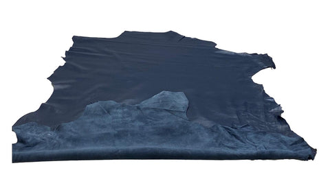 Navy Italian Nappa Lambskin – Chrome-Tanned, Semi-Aniline Finish, 0.8–0.9 mm (2 oz), ~7 - 10 Sq Ft