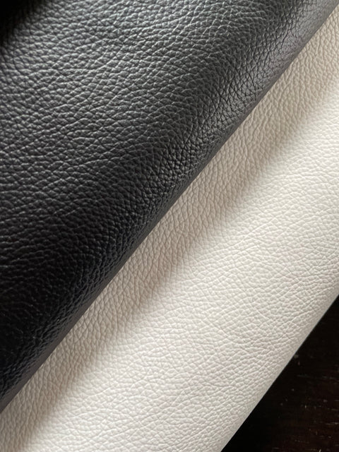 Black Classic Cow Leather Whole Hide - Automotive and Furniture Upholstery Leather