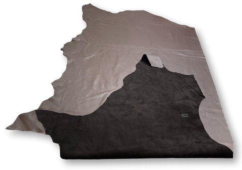 Chocolate Natural Grain Chrome-Tanned Cowhide – Deer-Tanned Process, Full Aniline Finish, 1.1–1.3 mm (3 oz), ~20 Sq Ft (Also Available in 10 Sq Ft)