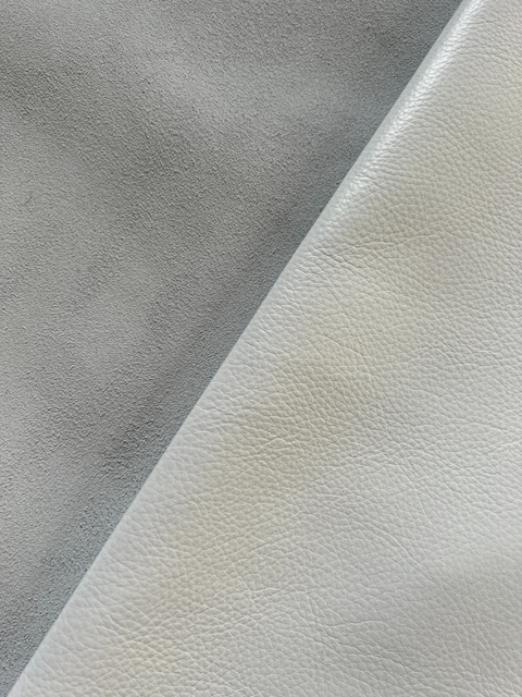 White Natural Grain Chrome-Tanned Cowhide – Deer-Tanned Process, Full Aniline Finish, 1.1–1.3 mm (3 oz), ~20 Sq Ft (Also Available in 10 Sq Ft)