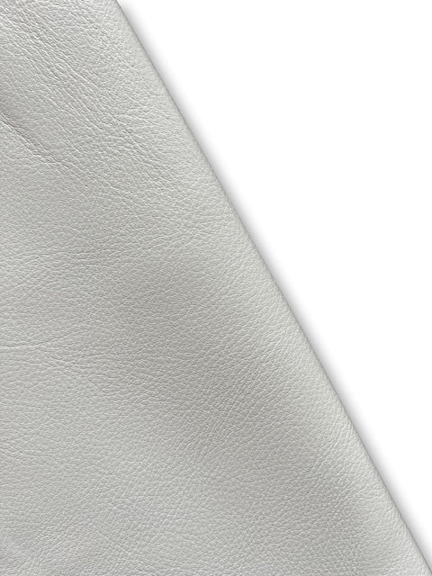 White Natural Grain Chrome-Tanned Cowhide – Deer-Tanned Process, Full Aniline Finish, 1.1–1.3 mm (3 oz), ~20 Sq Ft (Also Available in 10 Sq Ft)