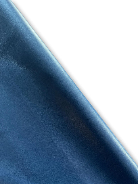 Navy Italian Nappa Lambskin – Chrome-Tanned, Semi-Aniline Finish, 0.8–0.9 mm (2 oz), ~7 - 10 Sq Ft
