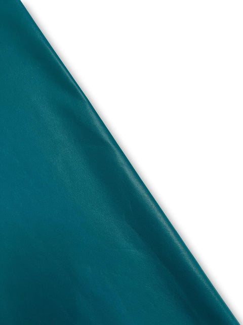 Teal Italian Nappa Lambskin – Chrome-Tanned, Semi-Aniline Finish, 0.8–0.9 mm (2 oz), ~7 - 10 Sq Ft