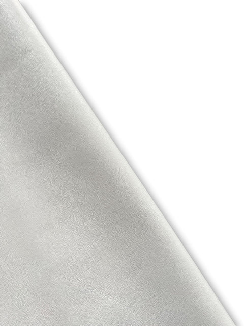White Italian Nappa Lambskin – Chrome-Tanned, Semi-Aniline Finish, 0.8–0.9 mm (2 oz), ~7 - 10 Sq Ft