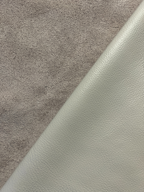 Off White Natural Grain Chrome-Tanned Cowhide – Deer-Tanned Process, Full Aniline Finish, 1.1–1.3 mm (3 oz), ~20 Sq Ft (Also Available in 10 Sq Ft)
