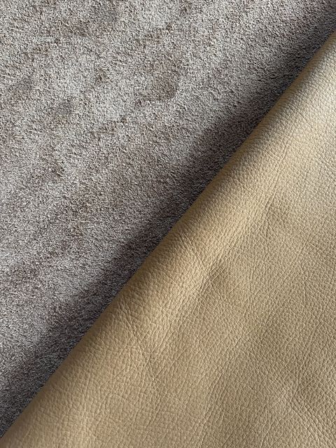 TaupeNatural Grain Chrome-Tanned Cowhide – Deer-Tanned Process, Full Aniline Finish, 1.1–1.3 mm (3 oz), ~20 Sq Ft