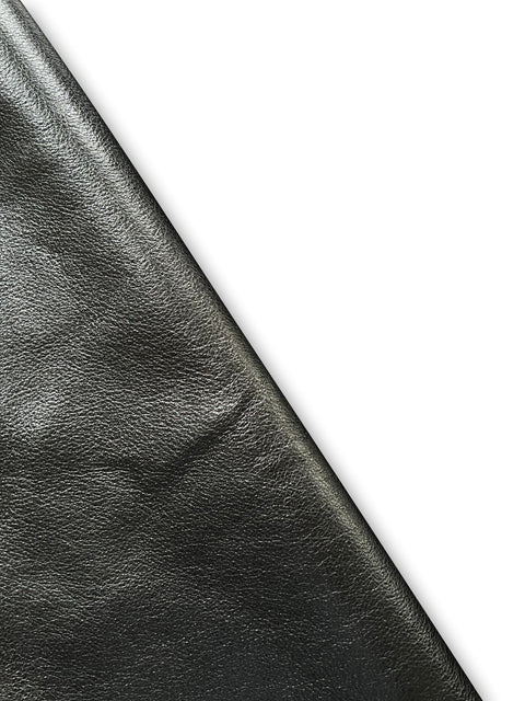 Gunmetal Metallic Natural Grain Chrome-Tanned Cowhide – Metallic Foil Finish, 1.1–1.3 mm (3 oz), ~20 Sq Ft
