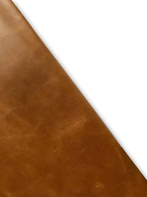 Tan Pull Up Cowhide – Semi Veg-Tanned, Top Grain, Wax/Oil Finish, 1.1–1.3 mm (3 oz), ~20 Sq Ft