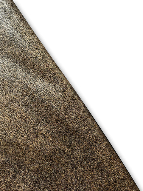 French Distressed Cow Leather Whole Hide - Automotive and Furniture Upholstery Leather