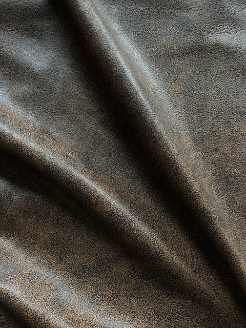 French Distressed Cow Leather Whole Hide - Automotive and Furniture Upholstery Leather