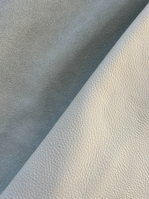 White Firenze Premium Upholstery Cow Leather Whole Hide