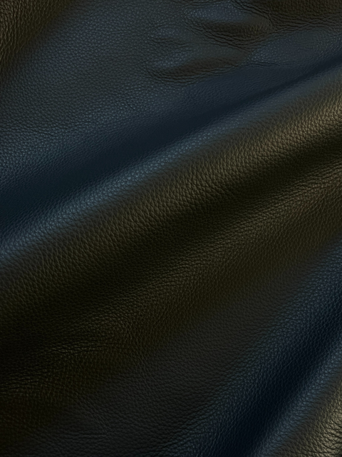 Black Premium Cow Leather Whole Hide - Automotive and Furniture Upholstery Leather