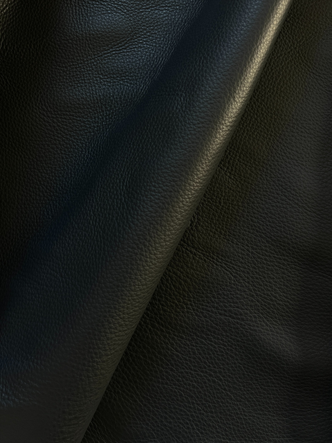 Black Premium Cow Leather Whole Hide - Automotive and Furniture Upholstery Leather