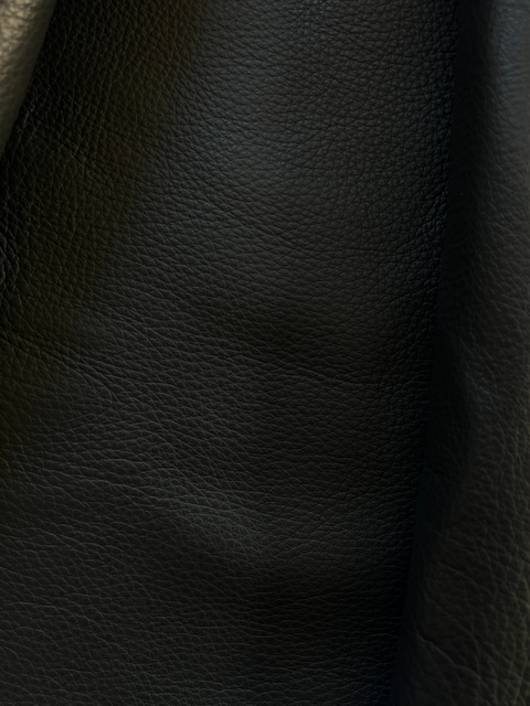 Black Premium Cow Leather Whole Hide - Automotive and Furniture Upholstery Leather