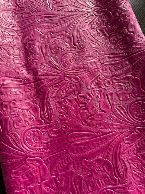 Mulberry Large Floral Embossed Cowhide