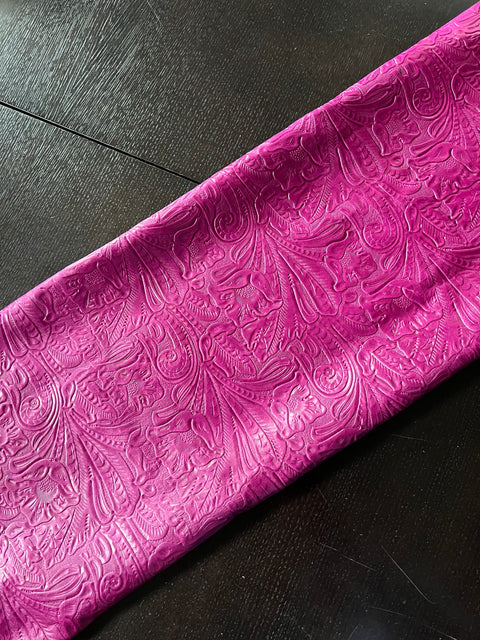 Mulberry Large Floral Embossed Cowhide