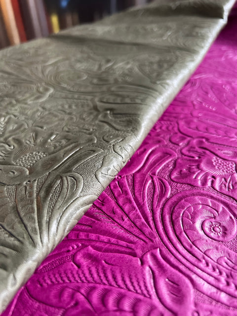 Mulberry Large Floral Embossed Cowhide
