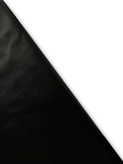 Black Classic Cow Leather Whole Hide - Automotive and Furniture Upholstery Leather
