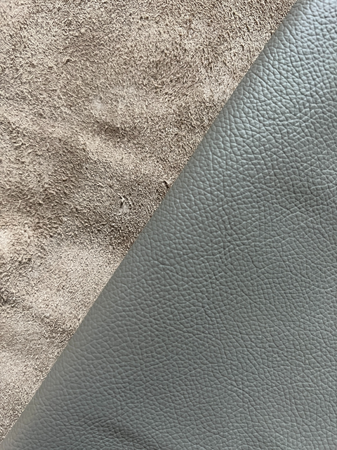 Grey Classic Cow Leather Whole Hide - Automotive and Furniture Upholstery Leather