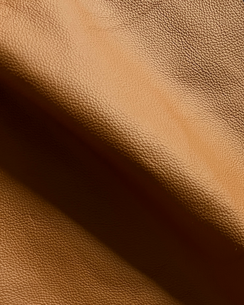 Cognac Classic Cow Leather Whole Hide - Automotive and Furniture Upholstery Leather