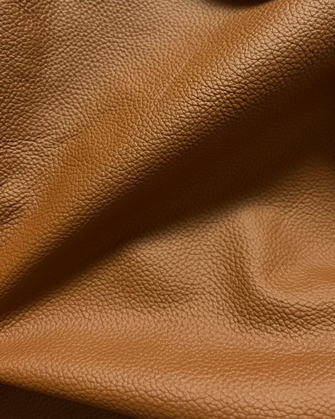 Cognac Classic Cow Leather Whole Hide - Automotive and Furniture Upholstery Leather