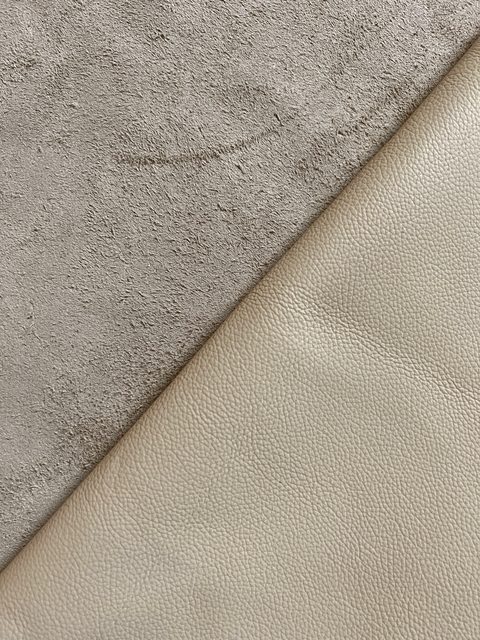 Off White Classic Cow Leather Whole Hide - Automotive and Furniture Upholstery Leather