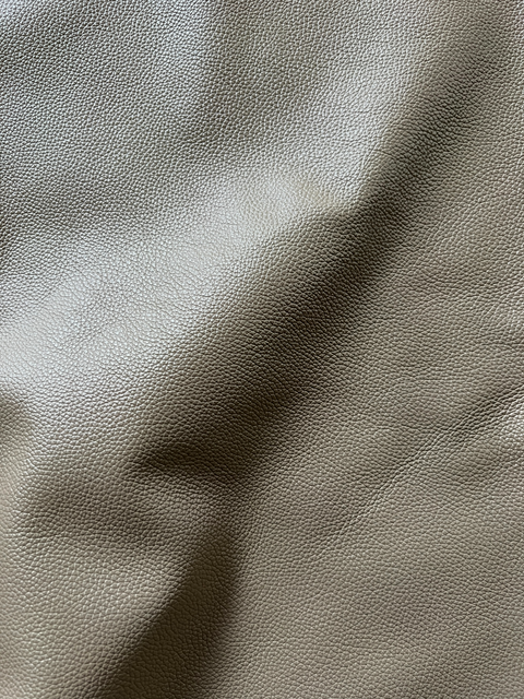 Taupe Classic Cow Leather Whole Hide - Automotive and Furniture Upholstery Leather