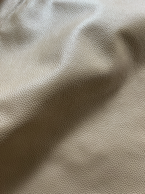 Taupe Classic Cow Leather Whole Hide - Automotive and Furniture Upholstery Leather