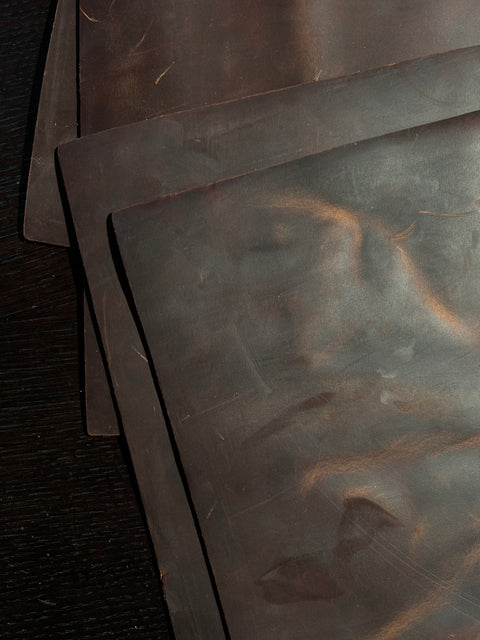 Mocha Brown Crazy Horse Cowhide Leather: 8.5" x 11" Pre Cut Pieces