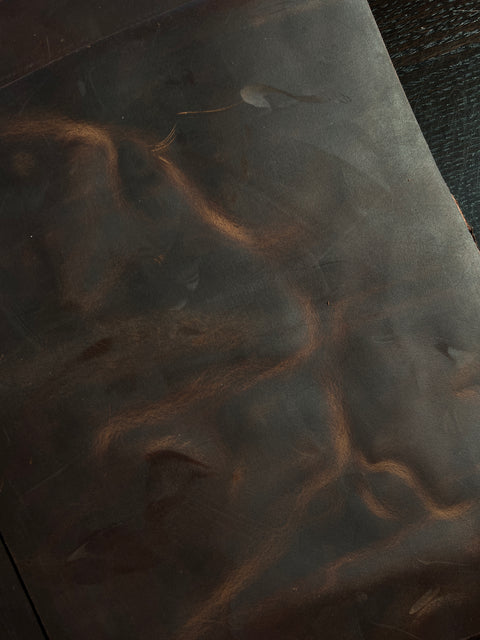 Mocha Brown Crazy Horse Cowhide Leather: 8.5" x 11" Pre Cut Pieces