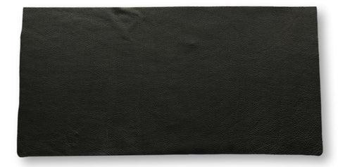 Black Natural Grain Cowhide Leather: 12" x 24" Pre-Cut Craft Pieces