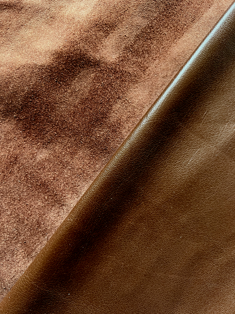 Peanut Brown  Italian Nappa Lambskin – Chrome-Tanned, Semi-Aniline Finish, 0.8–0.9 mm (2 oz), ~7 - 10 Sq Ft