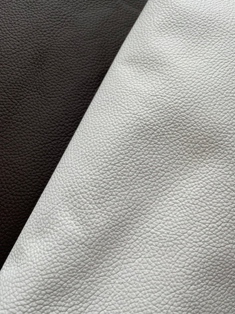 White Classic Cow Leather Whole Hide - Automotive and Furniture Upholstery Leather