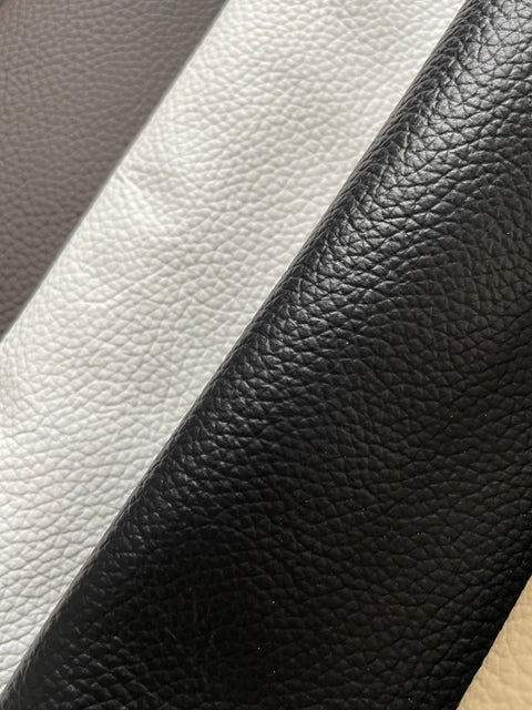 Black Classic Cow Leather Whole Hide - Automotive and Furniture Upholstery Leather