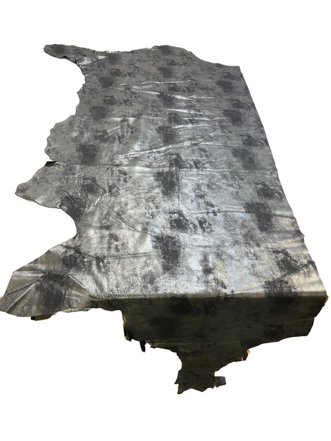 Black/Graphite Distressed Metallic Nubuck Cowhide