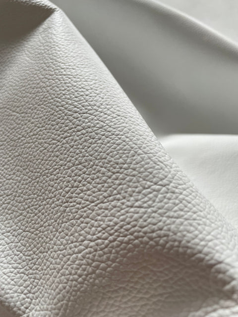 White Classic Cow Leather Whole Hide - Automotive and Furniture Upholstery Leather