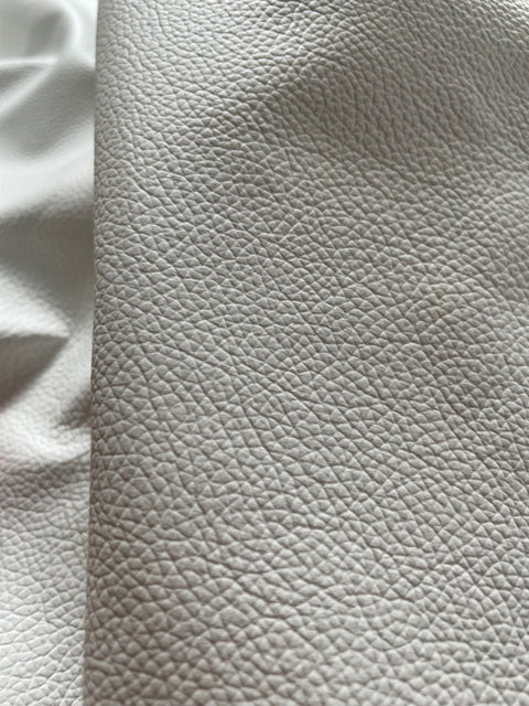 White Classic Cow Leather Whole Hide - Automotive and Furniture Upholstery Leather