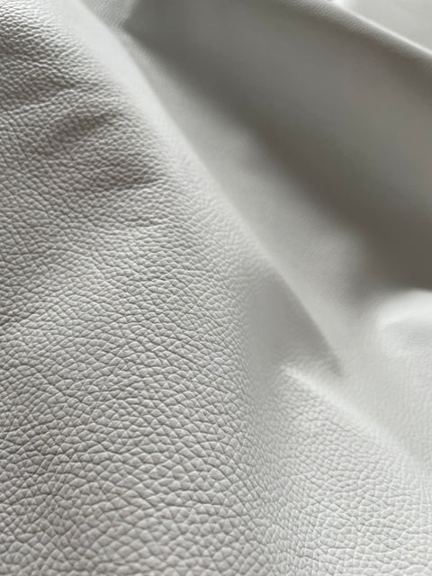 White Classic Cow Leather Whole Hide - Automotive and Furniture Upholstery Leather