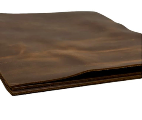 Luggage Crazy Horse Cowhide Leather: 8.5" x 11" Pre Cut Pieces
