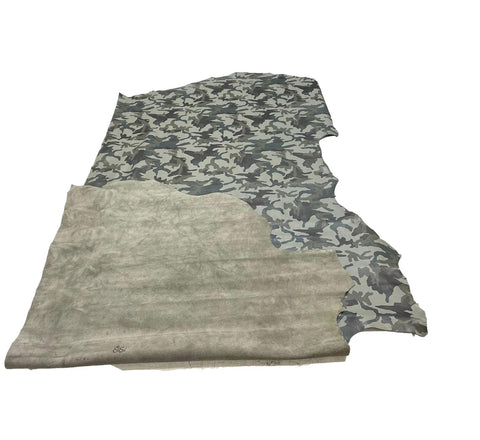 Granite Camouflage Printed Natural Grain Cowhide