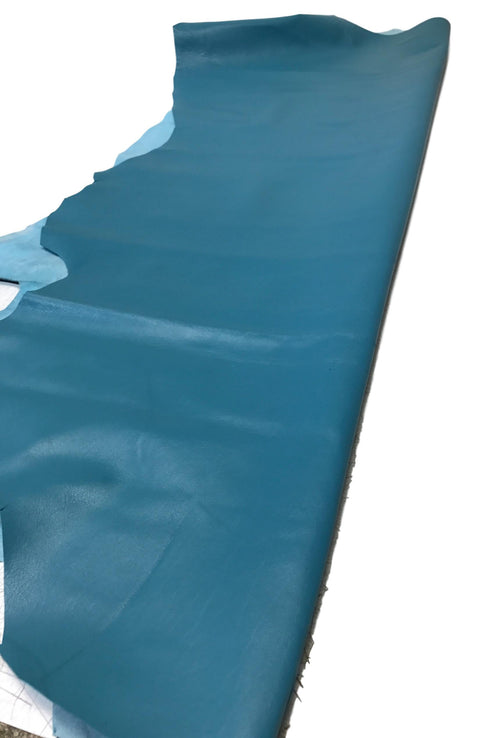 Teal Italian Nappa Lambskin – Chrome-Tanned, Semi-Aniline Finish, 0.8–0.9 mm (2 oz), ~7 - 10 Sq Ft